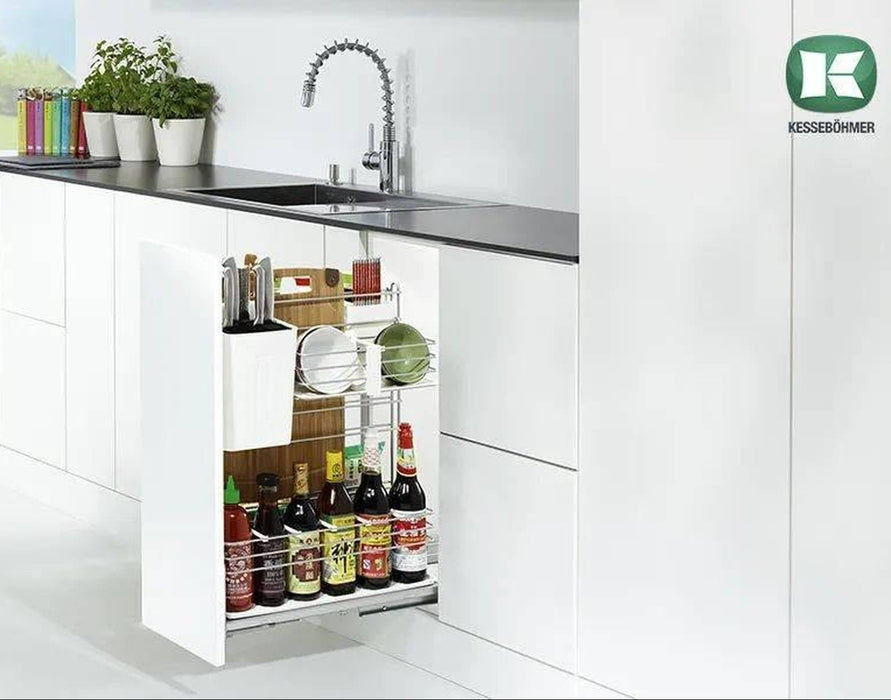 德國 Cooking Agent 多功能調味料側拉籃 30cm｜刀架砧板收納 - 承重 16 kg