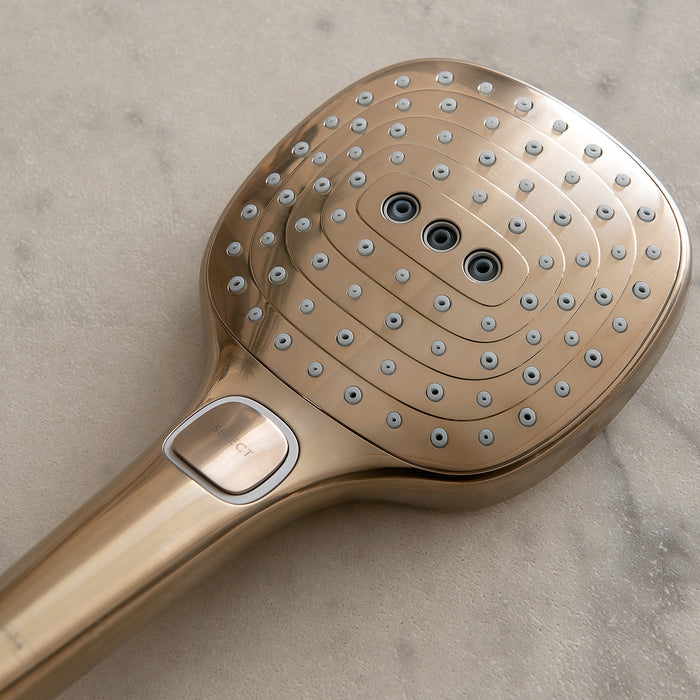 Hansgrohe Select E 120 雨中之舞三段按鍵式蓮蓬頭 (方)｜多色