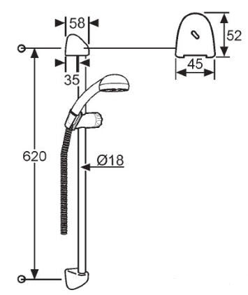 德國製 KLUDI Pure&Easy 沐浴超值組｜含蓮蓬頭+浴杆