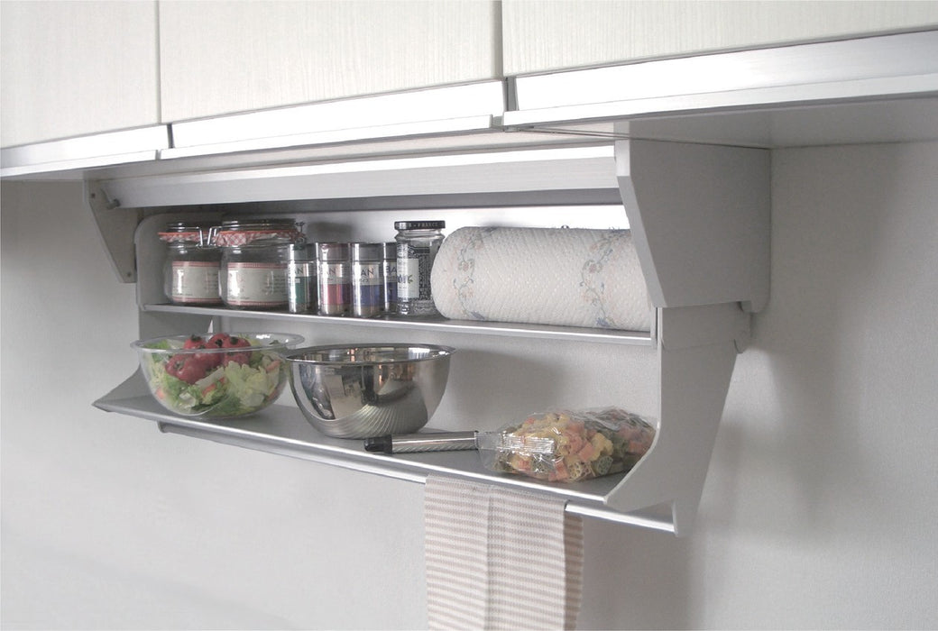 日本 TAIYO 隱藏式收納盒｜雙層 60/90cm｜調味料罐收納