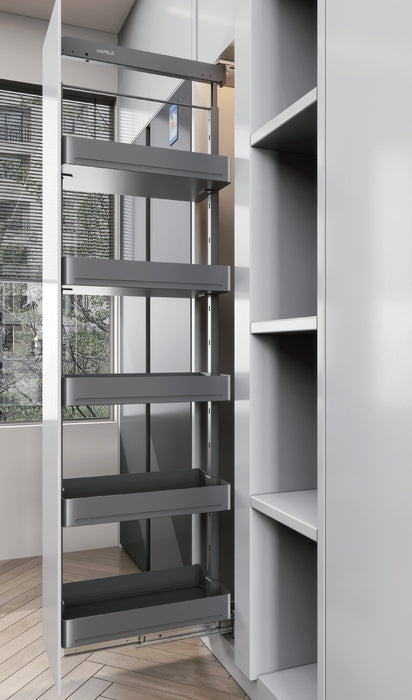 德國 Hafele tallAGENT 廚房高身櫃(深灰色)｜承重80kg｜大容量收納首選