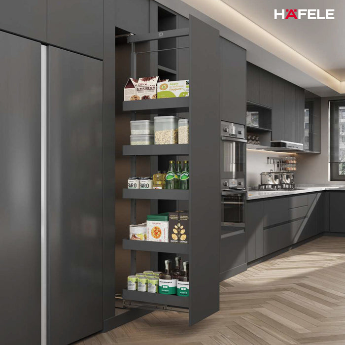 德國 Hafele tallAGENT 廚房高身櫃(深灰色)｜承重80kg｜大容量收納首選