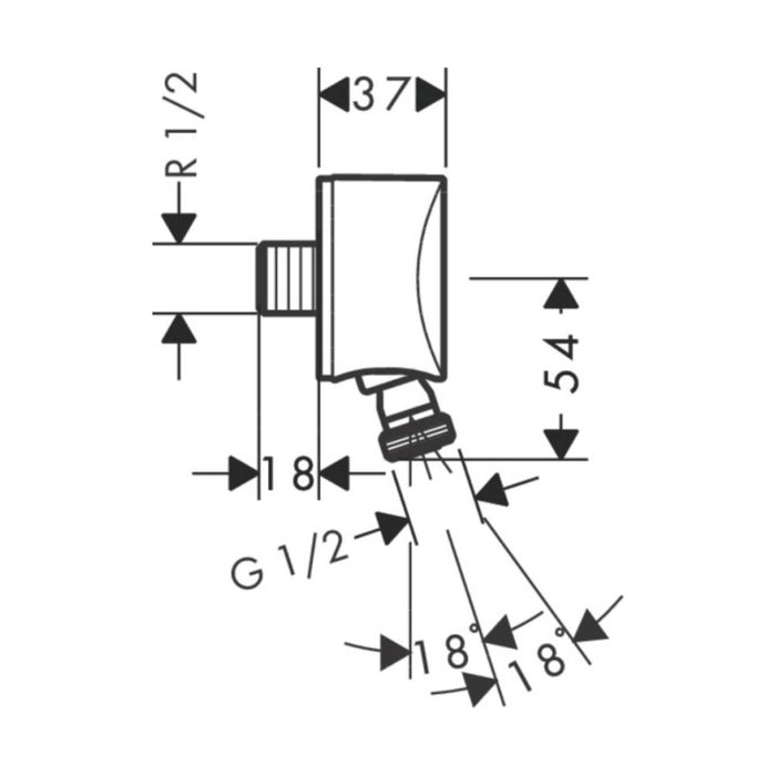 Hansgrohe FixFit Wall outlet S