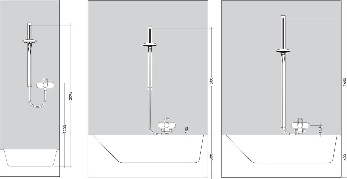 Hansgrohe 淋浴升降桿 - 貼壁設計款 90cm
