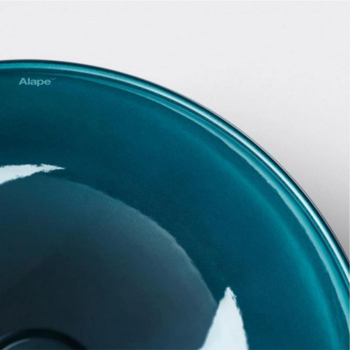 Alape Aqua 圓形碗台上盆｜海洋藍綠 Deep Indigo