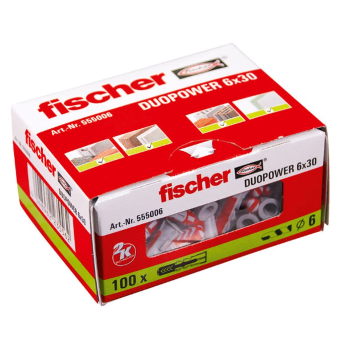 Fischer DUOPOWER 6X30mm 短版錨栓/壁虎/安卡-535463