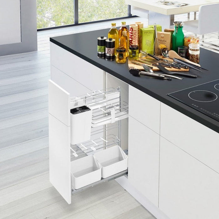 德國 Cooking Agent 多功能調味料側拉籃 30cm｜刀架砧板收納 - 承重 16 kg