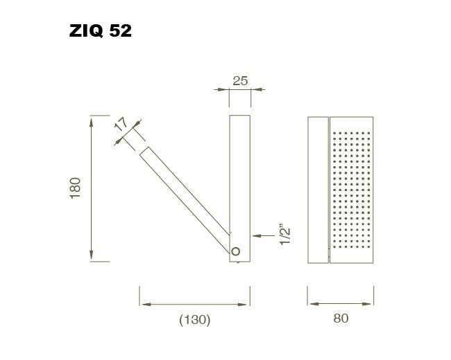 義大利 CEA ZIQQ - ZIQ 52 簡約頂花灑 - 壁埋式